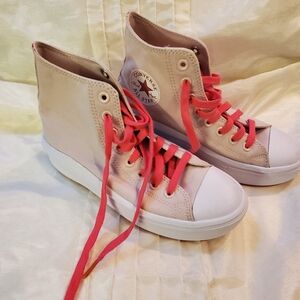 Converse Women's All-Star Move High-Tops In Barely Rose Strawberry Jam Size 8.5